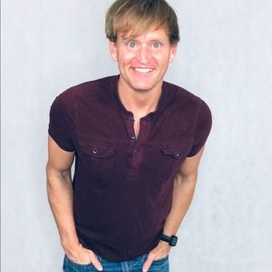 Express Men, Tee Shirt, Red, Size Small